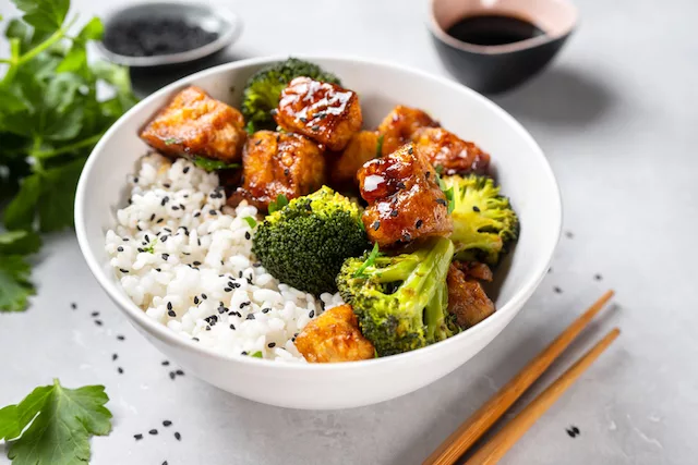 holiday foods vegan tofu stir fry 